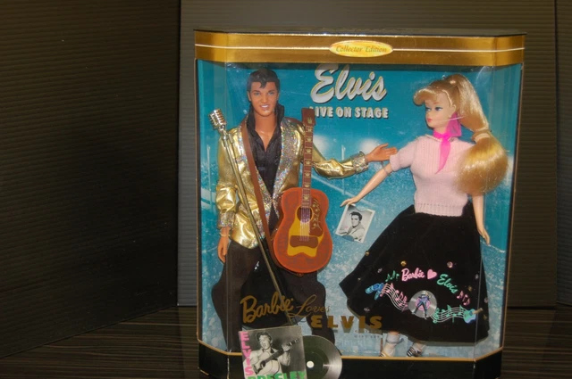 1996 Barbie Loves Elvis Collector Edition Mattel 2 Pc Doll Set NIB Sealed
