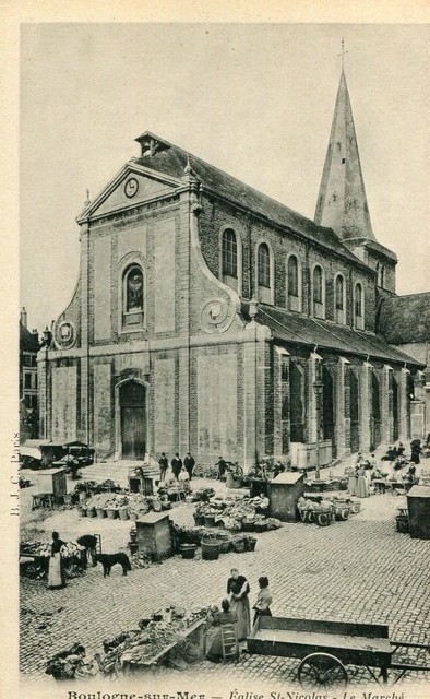CARTE BOULOGNE SUR MER Eglise Saint Nicolas Le Marché EUR 1,50