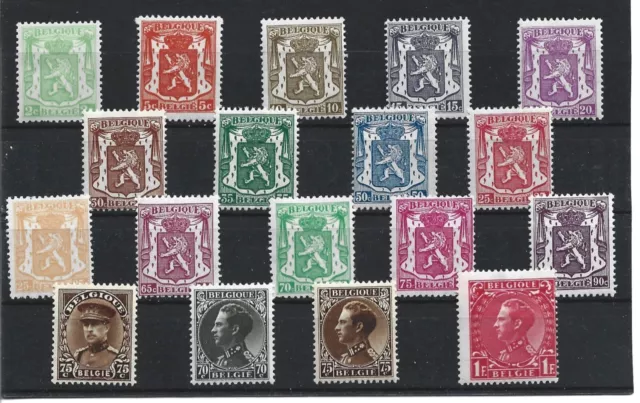 Lot de 18 timbres de Belgique neufs X  Année diverses voir descriptif