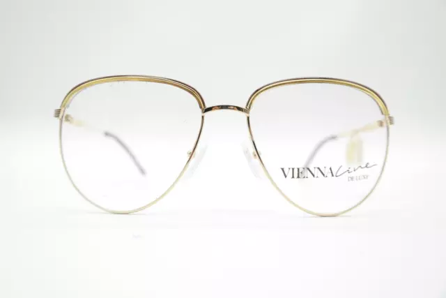 Vintage Viennaline 1379 41 Gold oval Brille Brillengestell eyeglasses NOS