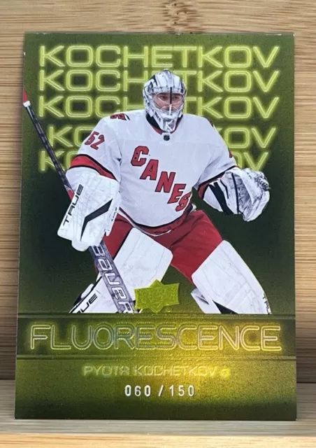 Pyotr Kochetkov 2022-23 Upper Deck Fluorescence Gold Rookie - 60/150 - Canes