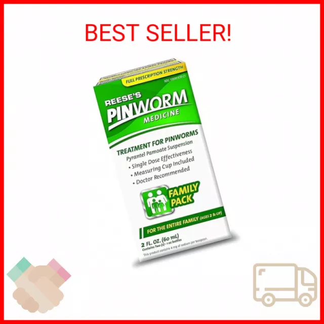 REESE'S PINWORM Medicine Liquid for Entire Family, Full Prescription Strength, 2