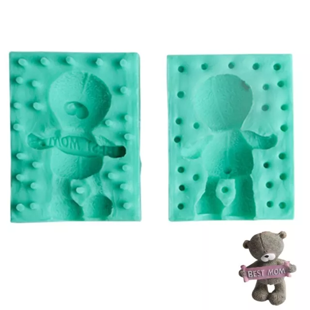 3D Bear Silicone Soap Mold for Fondant Cake Decorating Chocolate Mother s