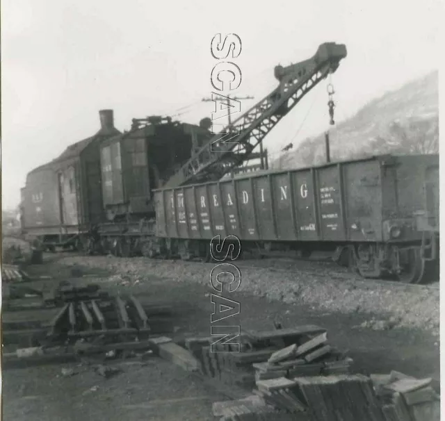 9GG387 RP 1960s DELAWARE & HUDSON RAILROAD STEAM WRECK CRANE BINGHAMTOM