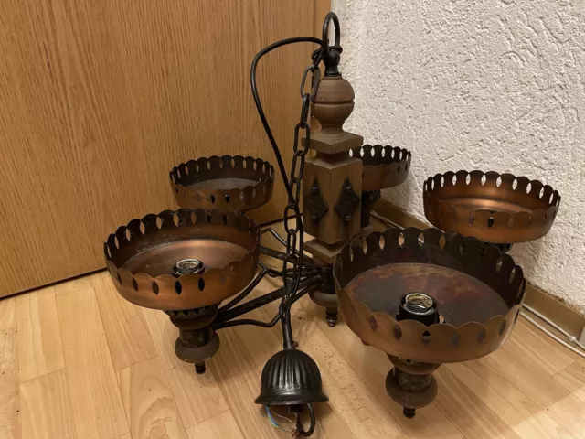 Schöne alte Hängelampe Metall, Vintage, Deckenleuchte Leuchte Lampe Hängeleuchte