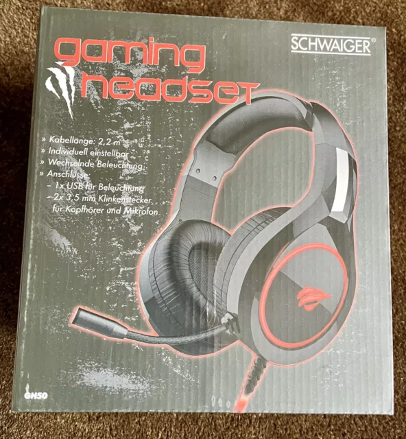 Schwaiger GH50 Gaming Headset - Schwarz. NEU, ungeöffnet.