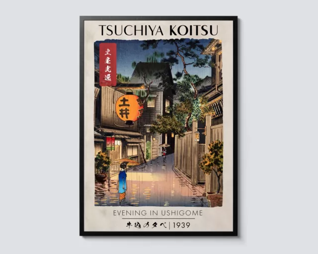 Tsuchiya Koitsu Evening in Ushigome Print, Traditional Japanese Woodblock Wall