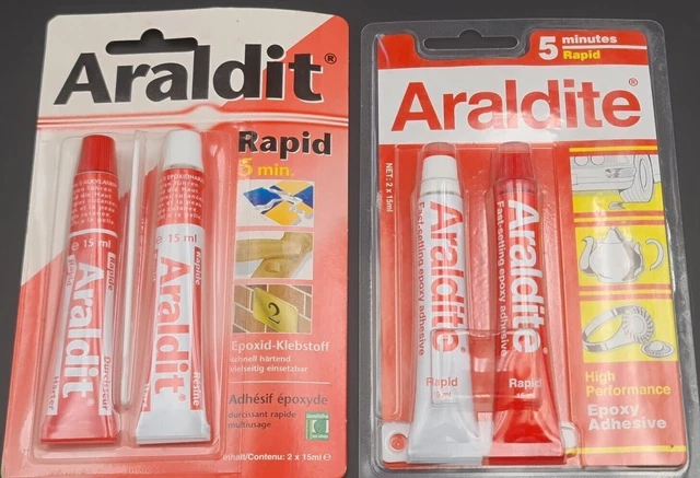 Adesivo epossidico Araldit Rapid/adesivo 2 componenti/super forte/6 confezioni a 2