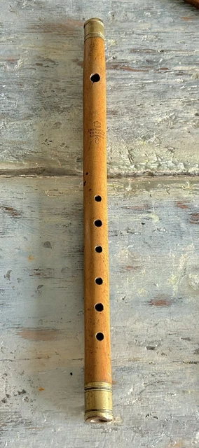 Very Rare Georgian Fruitwood & Brass Flute Improved Parker Of London in C