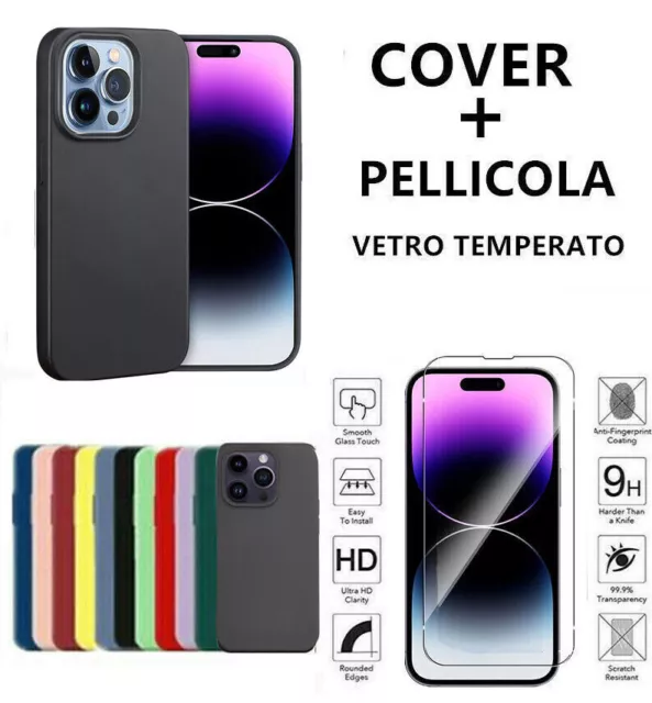 Cover Morbida Custodia Silicone Tpu Opaca pre APPLE IPHONE 14 /15/PRO MAX PLUS