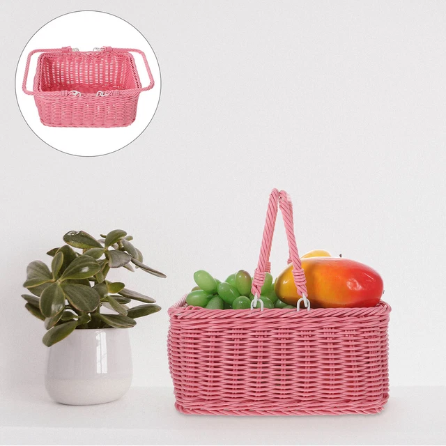 Panier D'oeufs De Pâques Panier Pique-nique Panier De Rangement Tissé Portable