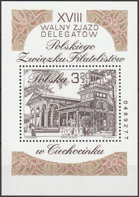 Poland 2002 - Congress of the Polish Philatelic Union - Fi bl 181B MNH**