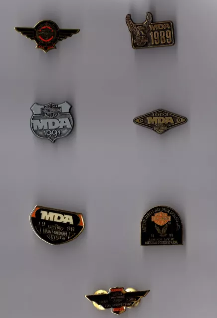 pin's Harley Davidson / MDA Muscular Dystrophy Association (7 années au choix)
