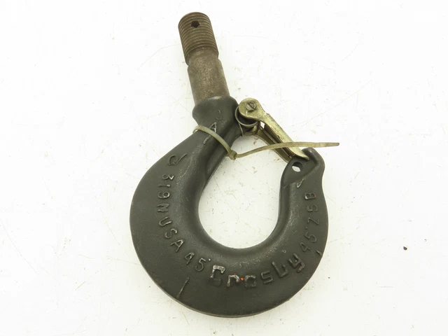 Crosby 319N JA 7 Ton Alloy Hoist Hook Swivel Shank w/Latch