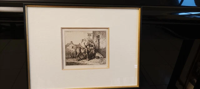 TRÈS BELLE GRAVURE Charles François Daubigny estampe XIXe 1877