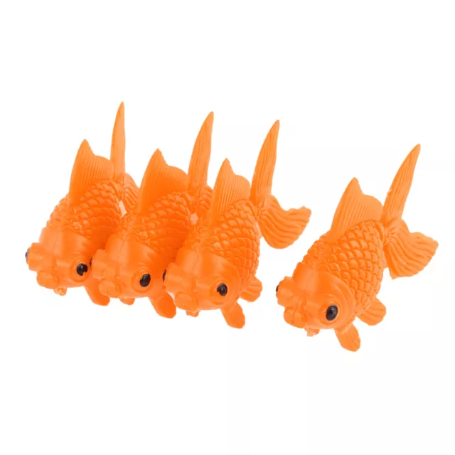 Queue de poisson rouge artificielle en plastique pour aquarium Lot de 4 Orange