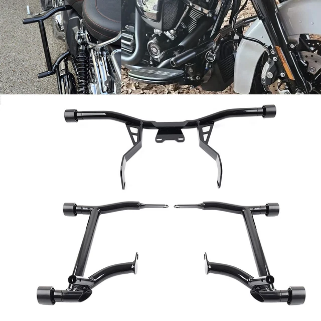thumbnail image 2 of 1-1/4 Inch Highway Bars TCT-MOTORPARTS 1-1/4" Mustache Engine Guard / Crash Bar For 2009-2024 Harley Touring (Road King, Street Glide, Electra Glide, Trike) Engine Guard Harley Davidson 2 of 12