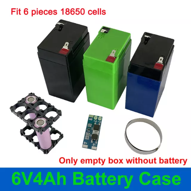 2S3P 6V 4Ah DIY Battery Case Box with Holder &BMS for 18650 Lithium Battery Pack