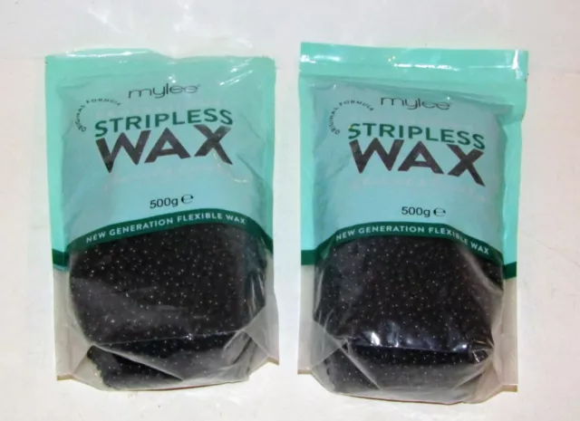 Cuentas de cera dura profesional Mylee carbón y té verde sin rayas 840 g sellado 500 g