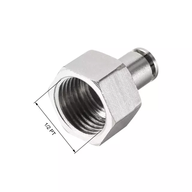 Pressure Connection Tube Fitting 6mm x 1/2 PT Female Hose Connection 2Pcs 3