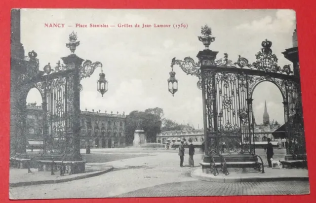1906 Cpa Postcard Nancy Lorraine Place Stanislas Grilles Jean Lamour 54