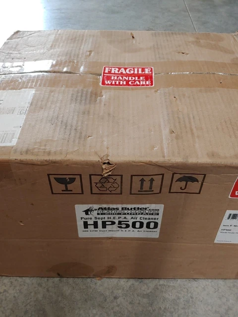 Atlas Butler Hp500 Hepa Whole House Air Cleaner # 463127