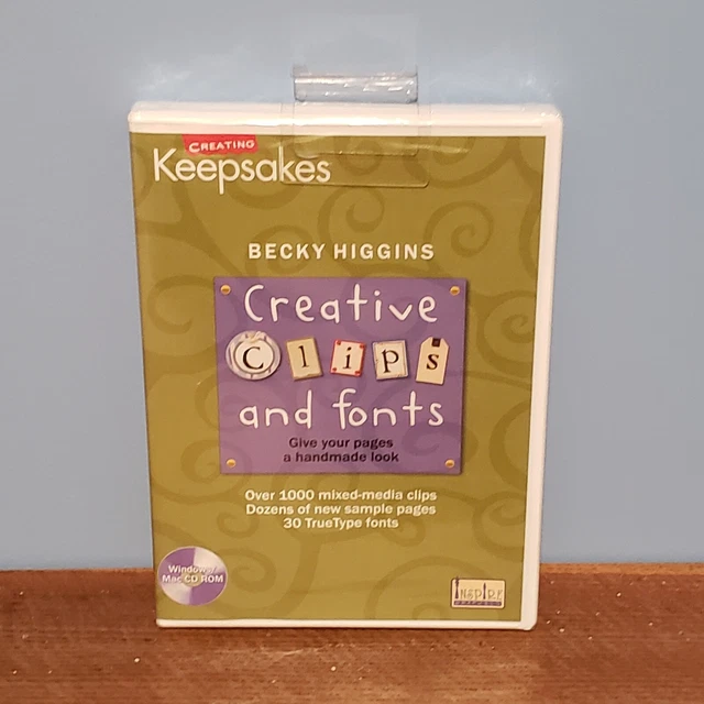 CLIPS Y FUENTES CREATIVAS Becky Higgins WINDOWS Mac CD ROM