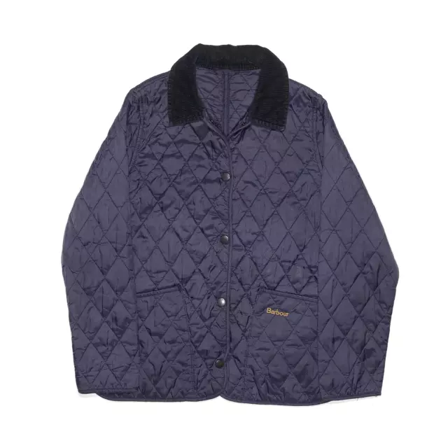 BARBOUR Shaped Liddesdale Blue Quilted Jacket Girls M