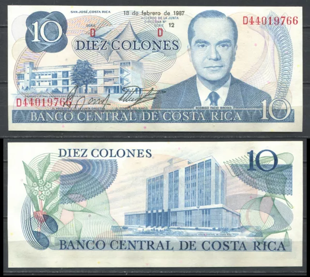 Costa Rica 1987 • 10 colones • P# 237b • NEUF UNC (N-..)