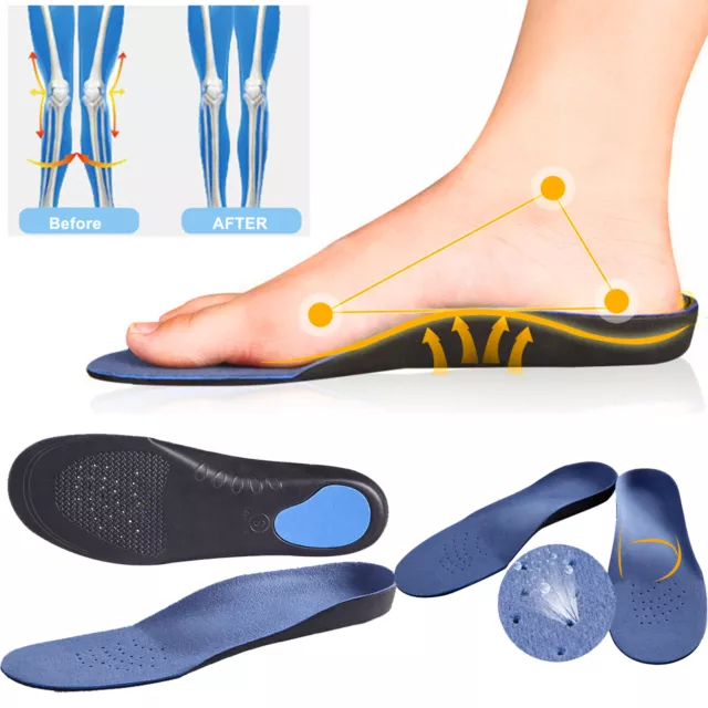 Orthotic Flat Feet Foot High Arch Pads Heel Support Shoe Inserts Insoles Pads uk