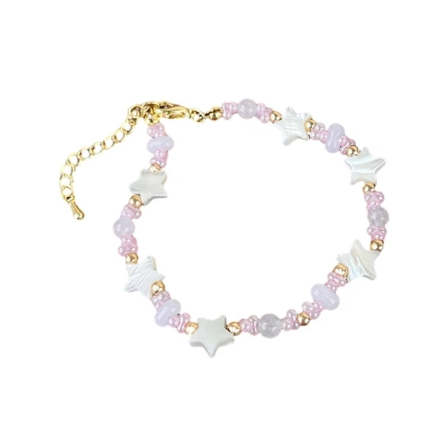 Elegant Bead Bracelet Unique Star Wristband Chain Dainty Sweet Jewelry