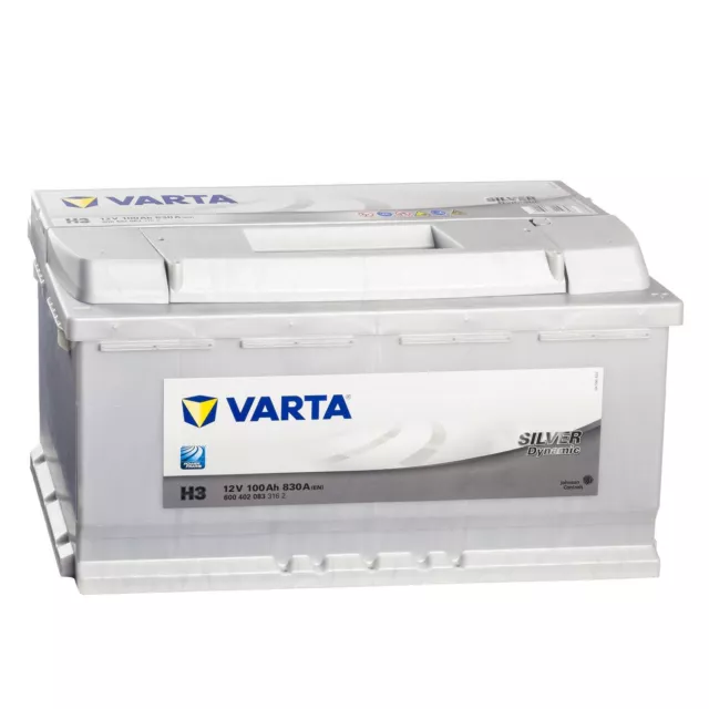 Varta Silver Dynamic Autobatterie H3 12V 100Ah 830A ersetzt 88Ah 90Ah 95 110Ah