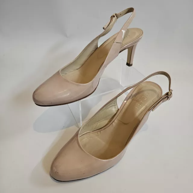 Hobbs London Womens Nude/Blush Pink Slingback Heels UK Size 4.5 EU 37.5 Designer