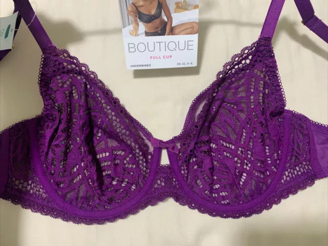 M&S BOUTIQUE JOY LACE UNDERWIRED, NON PADDED FULL CUP Bra In LIGHT