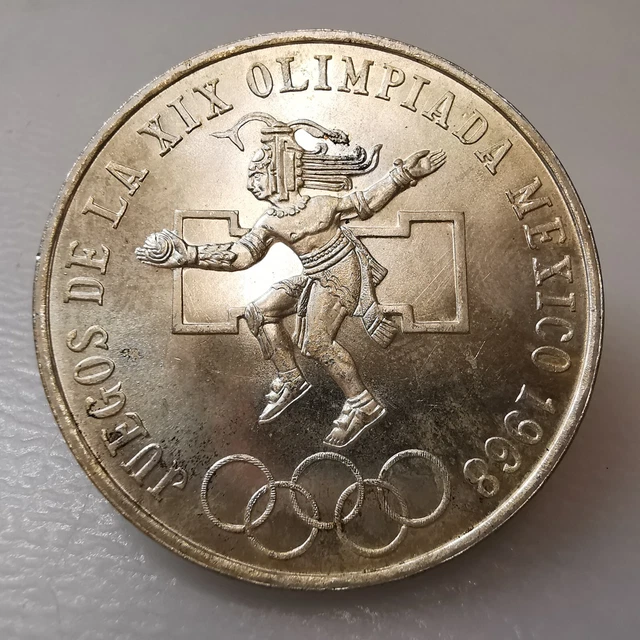 Mexico, Silver (.720), 25 Pesos 1968 (Olympic Games), UNC, AA125