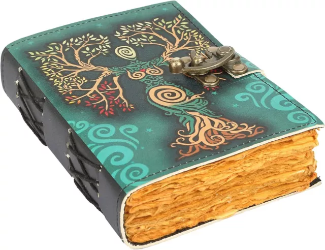 Book Of Shadows Journal With Lock Clasp Prop Vintage Handmade Leather Diary