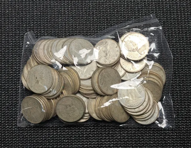 1968 Canada Silver 10 Cents $10.00 Face Value 100 Coins 50%