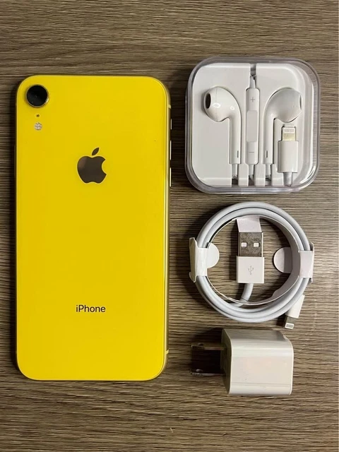 ジャンク】iPhone XR イエロー 64GB 画面割れあり SIMフリー