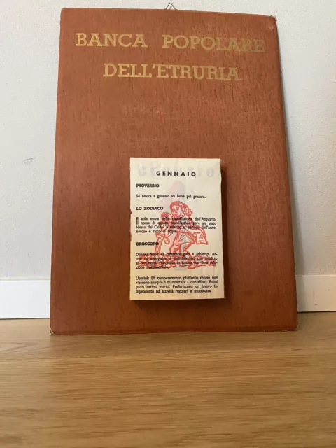 🔺CALENDARIO PERPETUO Banca Etruria no ROY VERCELLI ANNI 60 70 Insegna Vintage