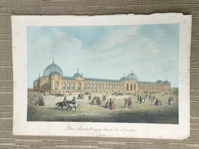 Stahlstich Kupferstich handoloriert , Biedermeier London, aus Familienbibliothek