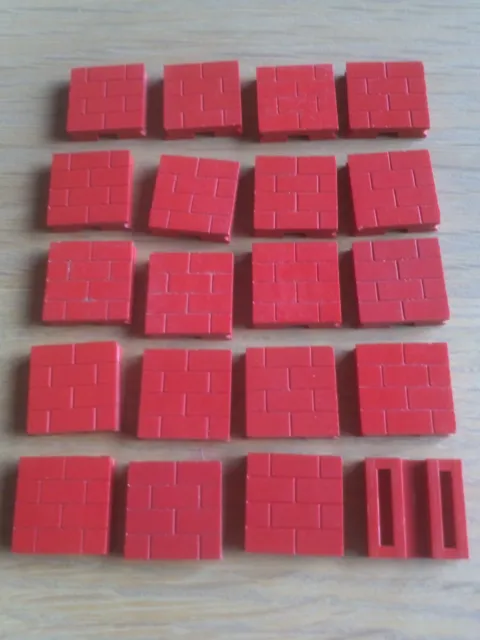 Bayko (Plimpton) red bakelite bricks x 20, part no. 4R
