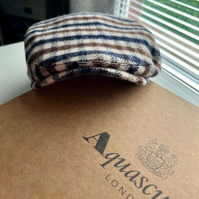 AQUASCUTUM FLAT CAP Size S M 40.00 PicClick UK