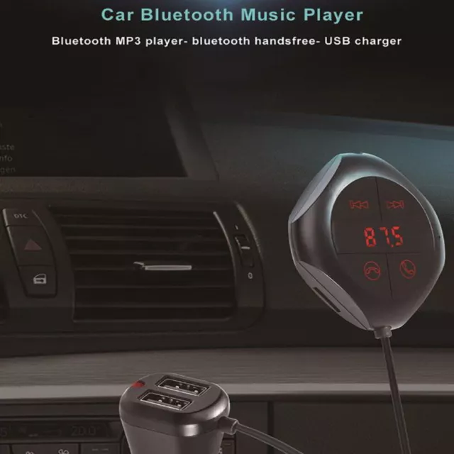 Q7s Car Wireless Handsfree Voice Navigation FM Modulator Car MP3