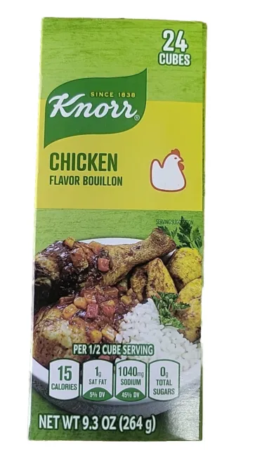 Knorr Shelf Stable Cubes Chicken Bouillon, 9.3 oz, 24 Pack Box