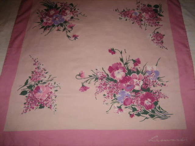 Foulard Carré Vintage Motif Chevaux Et Fleurs Méduse - 117x117 Cm, Occasion, Style Châle Bohème
