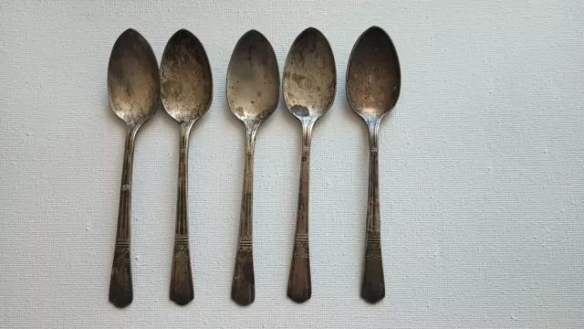 Court Silver Plated Demitasse Spoons - 4 Pc Matched Silver Plate / Silver 1939