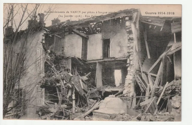 NANCY - Meurthe & Moselle - CPA 54 - Bombardements Guerre - Rue Palissot