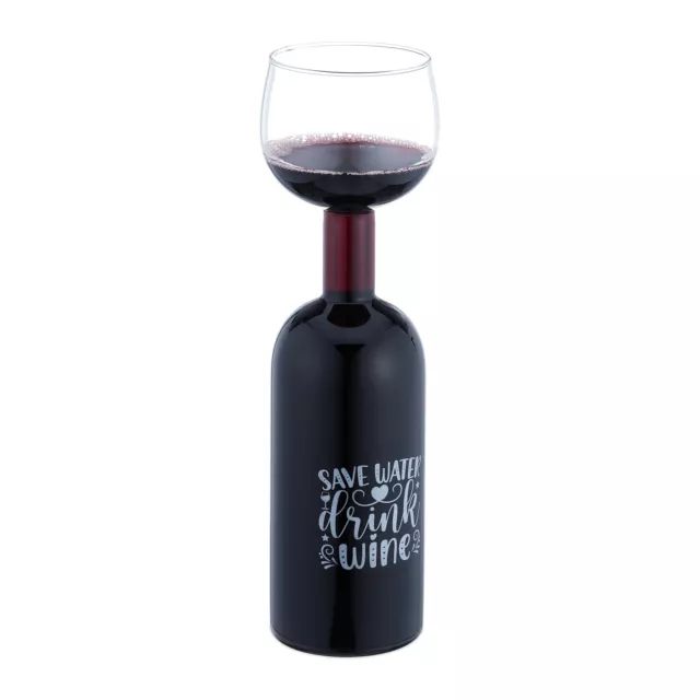 Copa de vino con botella de vidrio Botella vino 750 ml Decantador vino blanco