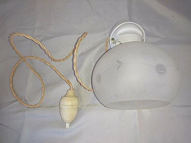 Ancienne Belle Applique Murale Lampe  En Pate De Verre 1950