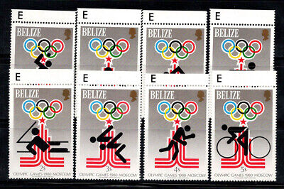 MINT Belize Moscow 1980 Mi - Nr 432-439 A SIGNED 